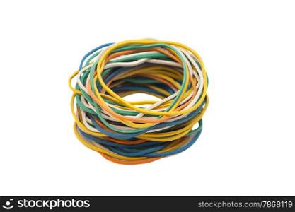 rubber bands for money isolated on white background