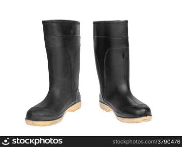 rubber boot black color