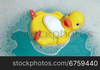 Rubber Duck and Baby Soap in the Bathroom