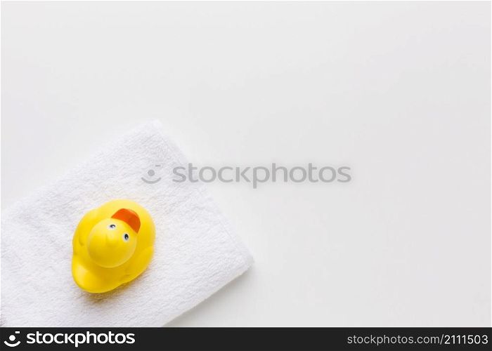 rubber duck towel copy space