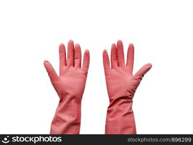 Rubber glove isolated on white background