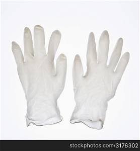 Rubber gloves on white background.