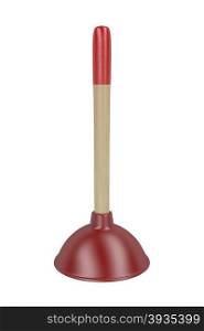 Rubber plunger isolated on white background