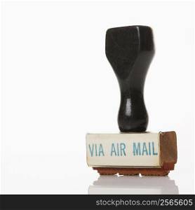 Rubber stamp for air mail.