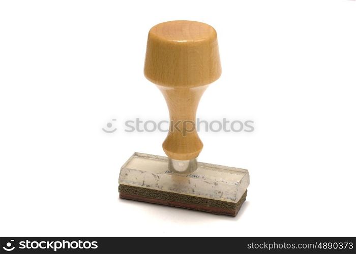 Rubber stamp isolated on white