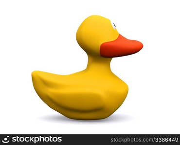 rubber yellow duck. 3d