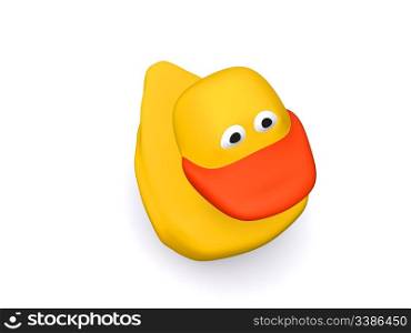rubber yellow duck. 3d
