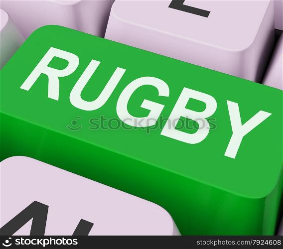Rubgy Key Showing Sport Or Game Online