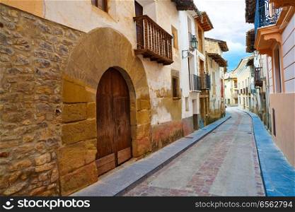 Rubielos de Mora village in Teruel Spain located on Gudar Javalambre Sierra