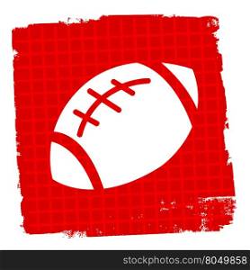Rugby Ball Showing Sport Symbol And League
