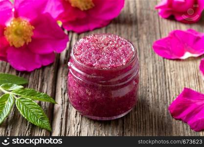 Rugosa rose marmalade - fresh petals crushed with cane sugar