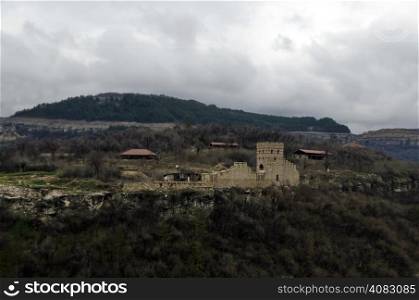 Ruin in the Trapezitsa castle. Veliko Tarnovo, Medieval capital of Bulgaria