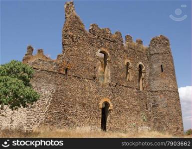 Ruin of palace Guzara, Gondar, Ethiopia, Africa