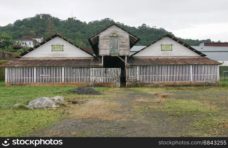 Ruin of the plantation Monte Cafe, Sao Tome and Principe, Africa