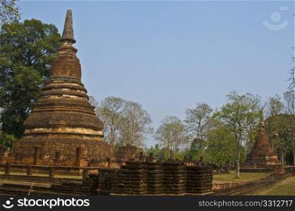 ruin of the temple wat Phra That in Kamphaeng Phet