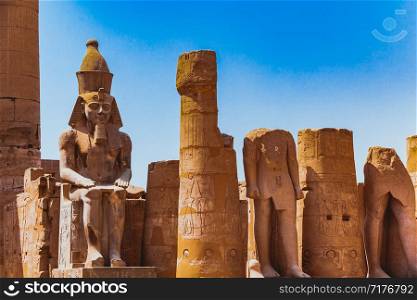 Ruined Thebes Egypt. Anscient Temple