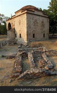 Ruins and corner of mosque in fortress Nish, serbia