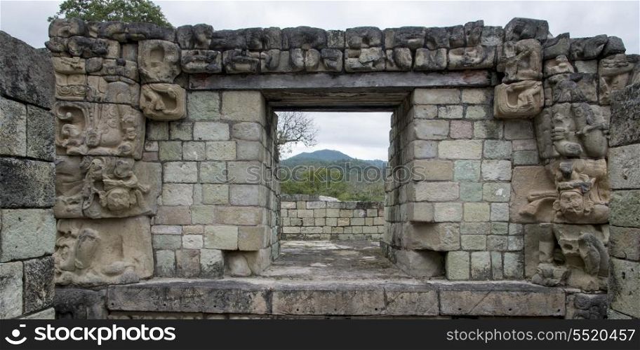 Ruins at an archaeological site, Copan, Copan Ruinas, Copan Department, Honduras