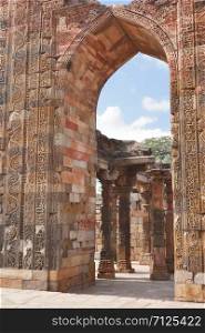 Ruins At Qutab Minar Complex, Delhi, India, UNESCO, World Heritage Site.