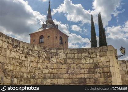 ruins Cervantes Square Alcala de Henares, Spain