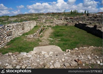 Ruins in Aladja-Hoyuk in Anatolia, Turkey