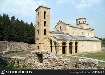 Ruins in monastery Sopochanin near Novi Pazar, Serbia