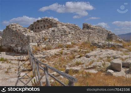 Ruins in Segesta. Ancient archeological ruins in the city of Segesta, Italy
