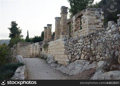Ruins in village Sataf near Jerusalem, Israel