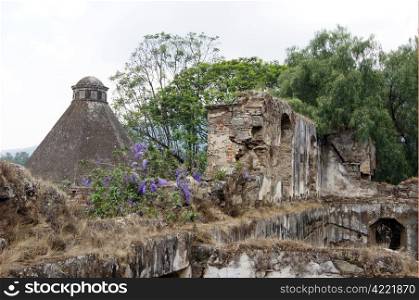 Ruins inside monastery La Recoleccion in Antigua Guatemala