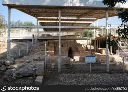 Ruins near sprinf Ein Zur in Israel