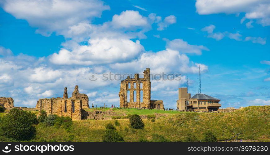 Ruins of a section of the Medieval Tynemouth Priory and Castle in the United Kingdom