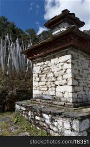 Ruins of a stupa, Bhutan