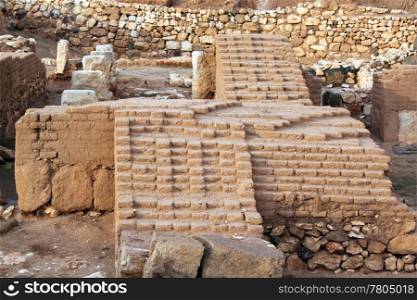 Ruins of ancient houses in Ebla, Syria