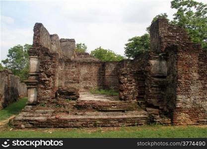 Ruins of ancient palace in Polonnaruwa, Sri Lanka