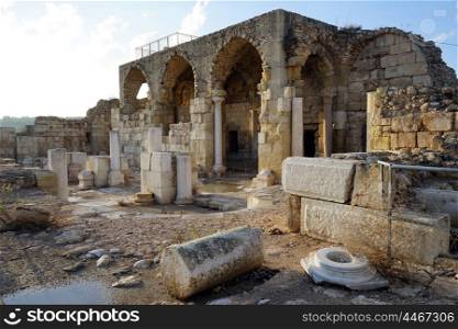 Ruins of ancient temple in Beit Guvrin, Israel