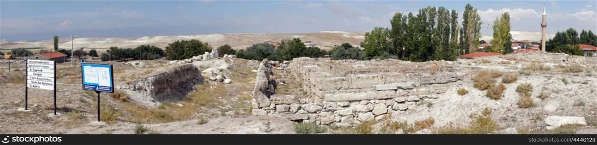 Ruins of ancient temple in Pessinus, Turkey