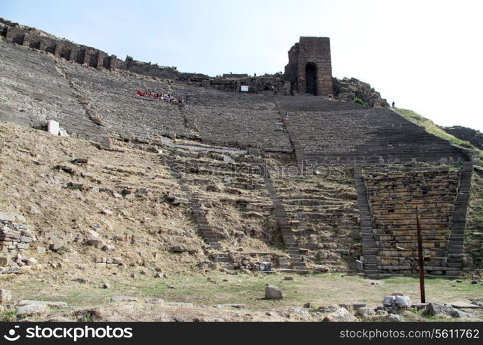 Ruins of ancient theater in Pergam, Turkey