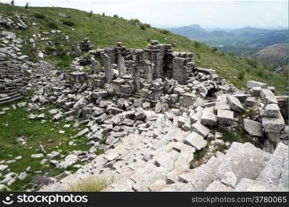 Ruins of ancient theater in Sagalassos in Turkey