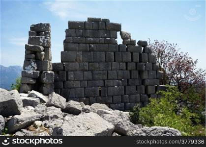 Ruins of ancient town Pednelissus in Turkey