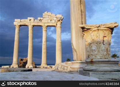 Ruins of Apollo temple in Side, Turkey