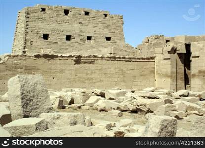 Ruins of big Karnak temple in Luxor, Egypt
