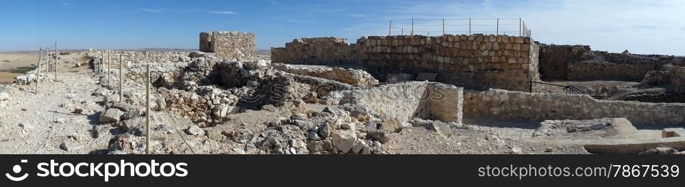 Ruins of castle in Tel Arad, Israel
