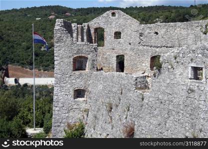 Ruins of castle Trsat in Rijeka, Croatia