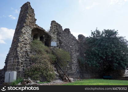 Ruins of crusader&rsquo;s castle in Tiberias, Israel