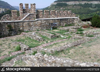 Ruins of fortress in Veliko Tirnovo, Bulgaria