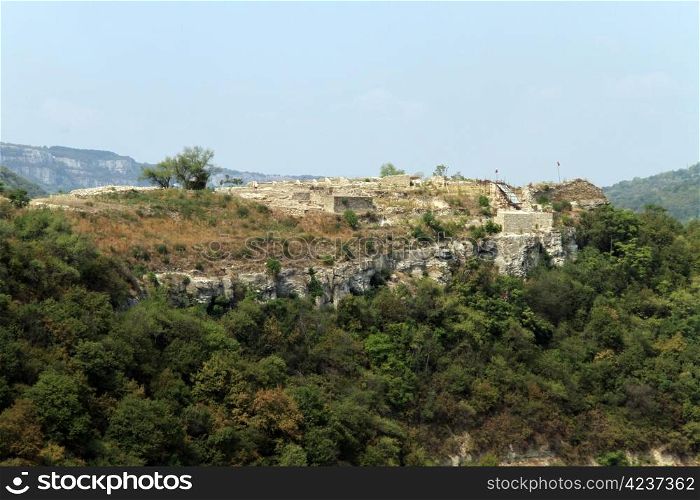 Ruins of fortress in Veliko Tirnovo, Bulgaria