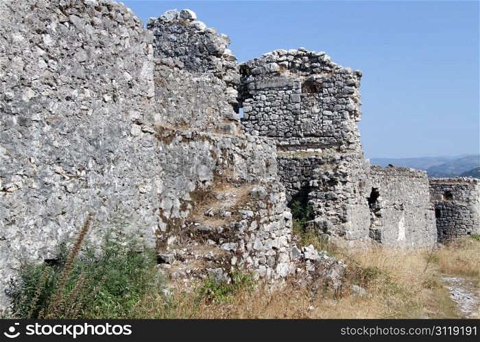 Ruins of fortress Lesendro near Virpazar, Montenegro