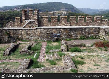Ruins of fortress Tsarevets in Veliko Tirnovo, Bulgaria