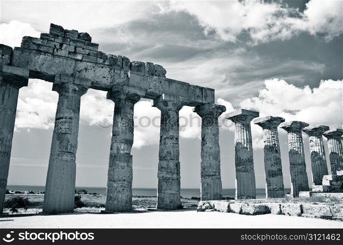 Ruins of greek temple, Selinunte, Sicily, Italy