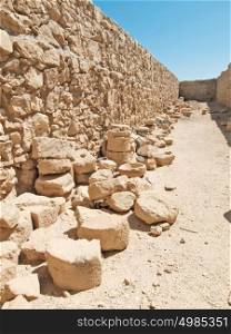 Ruins of Herods castle in fortress Masada, Israel